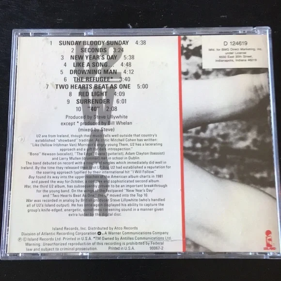 U2 // WAR (CD) - Picture 3 of 3